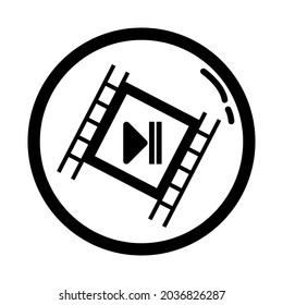 media film icon design, vector isolated