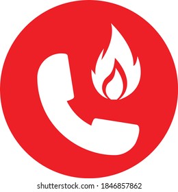 Media Fire brigade phone icon for any purpose mobile app presentation website