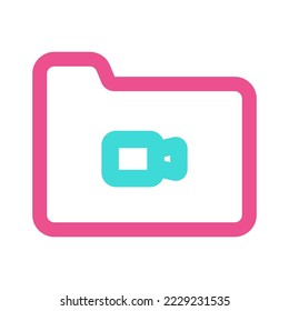 Media Folder Icon with Two Tone Color