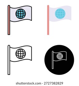 Icono De La Libertad De La Prensa De La Bandera De La Libertad De Los Medios De Comunicación, Conveniente Para Los App Móviles, Los App Del Web Y Los Medios De Comunicación Impresos. Múltiples iconos de estilo, 