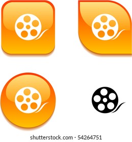 Media glossy vibrant web buttons.