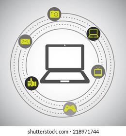 media graphic design , vector illustration