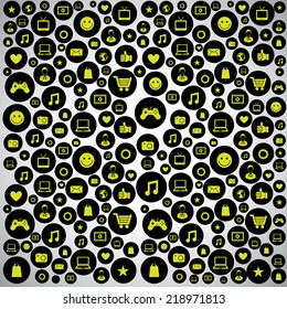 media graphic design , vector illustration