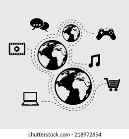 media graphic design , vector illustration