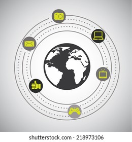 media graphic design , vector illustration