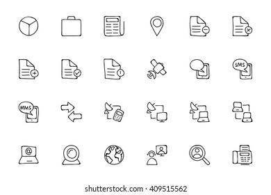 Media Hand Drawn Doodle Icons 5