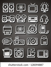 Media and household appliances Icons