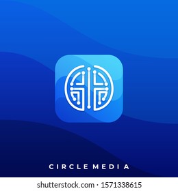 Media Icon Application Illustration Vector Design Template. Suitable for Creative Industry, Multimedia, entertainment, Educations, Shop, and any related business