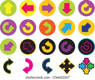 Media Icon Arrow 2 Flat Style for any purposes website mobile app presentation