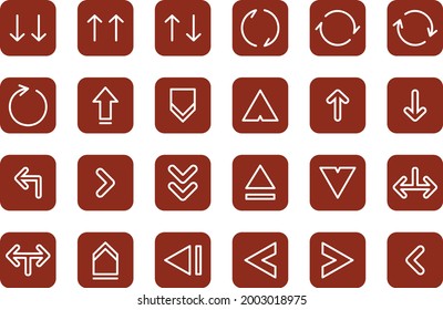 Media Icon Arrow Solid style 