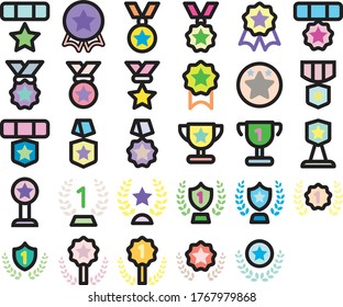 Media Icon Award Flat Style for any purposes website mobile app presentation
