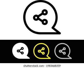 Media Icon Bubble speech for website and application