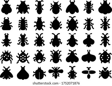 Media Icon bugs Solid Style for any purposes website mobile app presentation