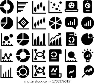 Media Icon chart and graphic solid style for any purposes website mobile app presentation