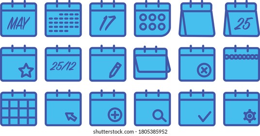 Media Icon Date Flat Style for any purposes website mobile app presentation