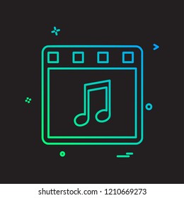 Media icon design vector