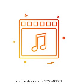 Media icon design vector