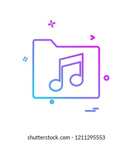 Media icon design vector