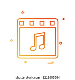 Media icon design vector