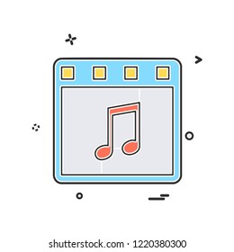 Media icon design vector