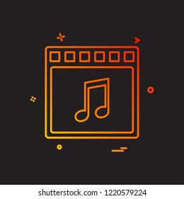 Media icon design vector