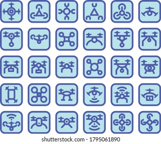 Estilo plano drónico de icono de medios para cualquier propósito presentación de aplicación móvil del sitio web