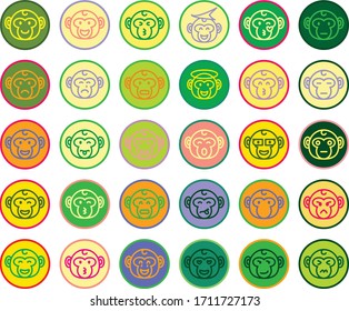 Media Icon Emoji Cool Monkey