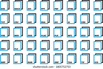 Media Icon File Type for any purposes website mobile app presentation