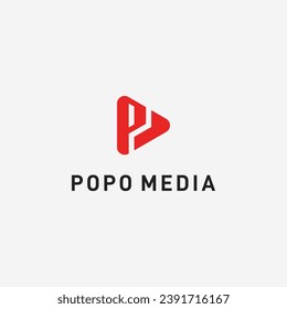 Logo-Design für Mediensymbole und Buchstaben P