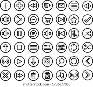 Media Icon Music Player Line Style for any purposes website mobile app presentation