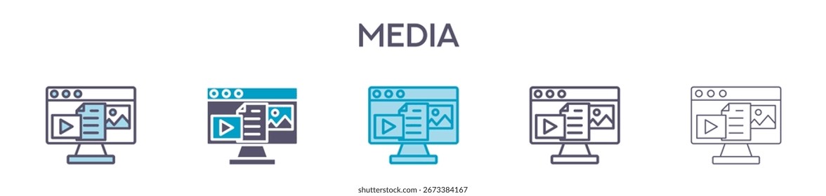 Media Icon Pack For Graphic Design - Multiple Styles