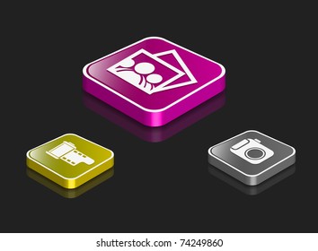 Media icon series set - vector illustration.