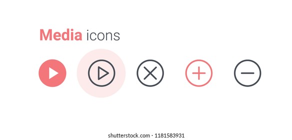 Media icon set