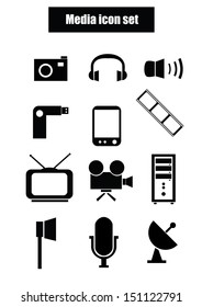 Media icon set