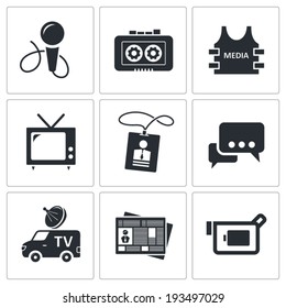 Media icon set