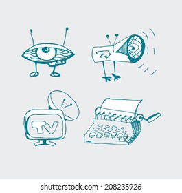 Media icon set