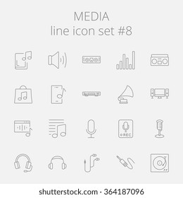 Media icon set.