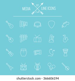 Media icon set.