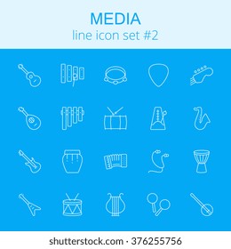 Media icon set.