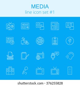 Conjunto de iconos de medios.