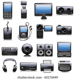 Media icon set
