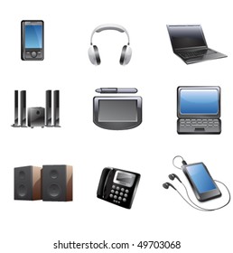 Media icon set