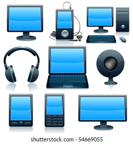 Media icon set