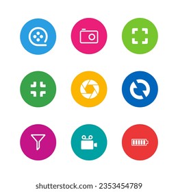 Media icon set, multimedia simple vector, perfect illustration