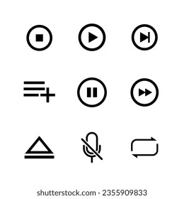 Media icon set. Multimedia vectors. Photo, Video, and audio