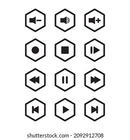 Media Icon Set Template Premium Download