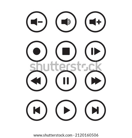 Media Icon Set Template Premium Download