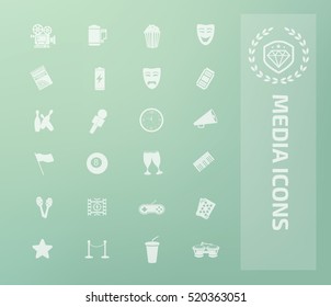 
Media icon set,vector
