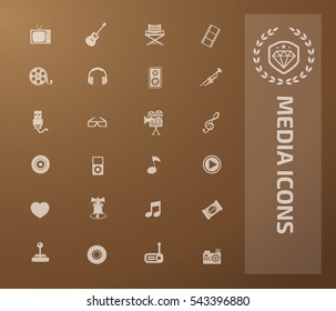 
Media icon set,vector