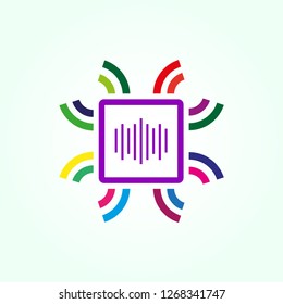 Media icon templates , vector logo technology for business corporate , element , illustration